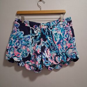 Lilly Pulitzer The Buttercup Stretch Short 5" Inseam Bright Navy All Caught Up 6